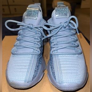 Steve Madden baby blue jeweled sneakers
